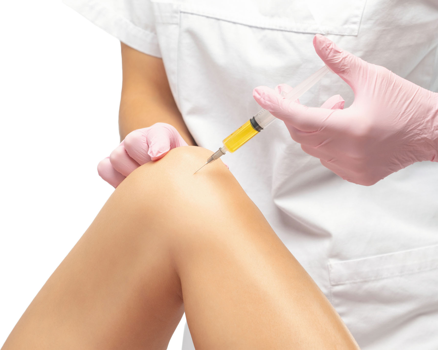 PRP injection into the knee joint